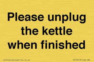 Please unplug the kettle when finished